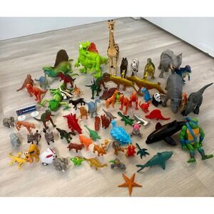 Mixed Animal Toy Lot Kids Unisex OS Multicolor Good Dinosaurs Safari TMNT Pluto